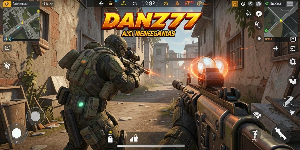 Tampilan aksi seru dari gameplay <strong>DAN777</strong> dalam format FPS.