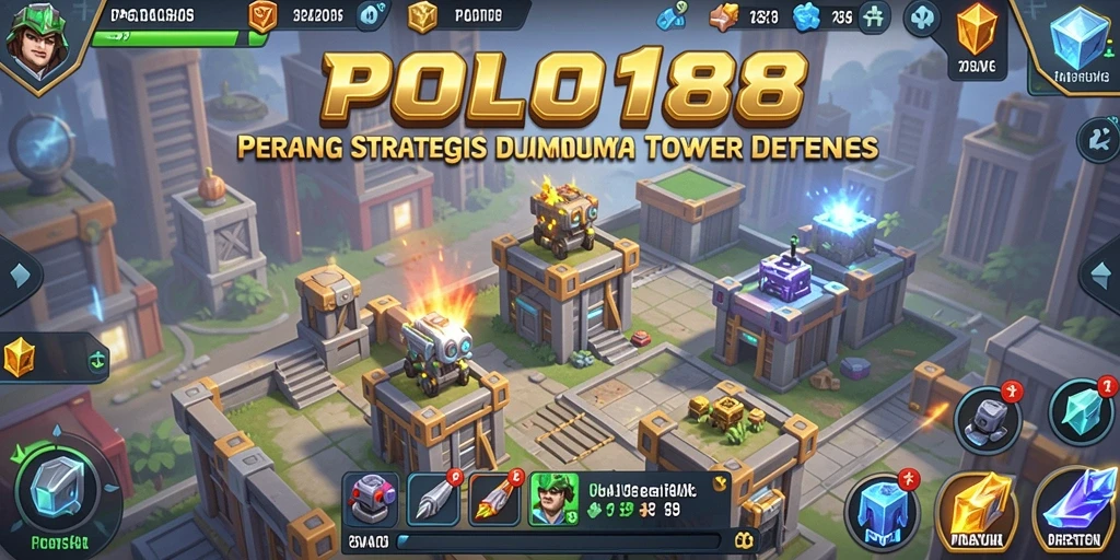 Tampilan gameplay POLO188 yang mendebarkan dalam pertempuran Tower Defense.