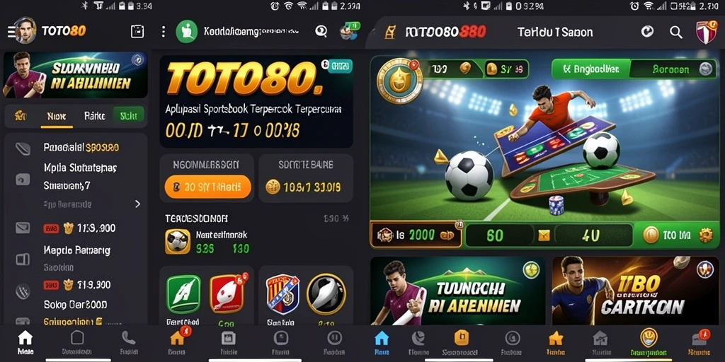 Screenshot tampilan gameplay TOTO80 saat bertaruh dalam pertandingan olahraga.